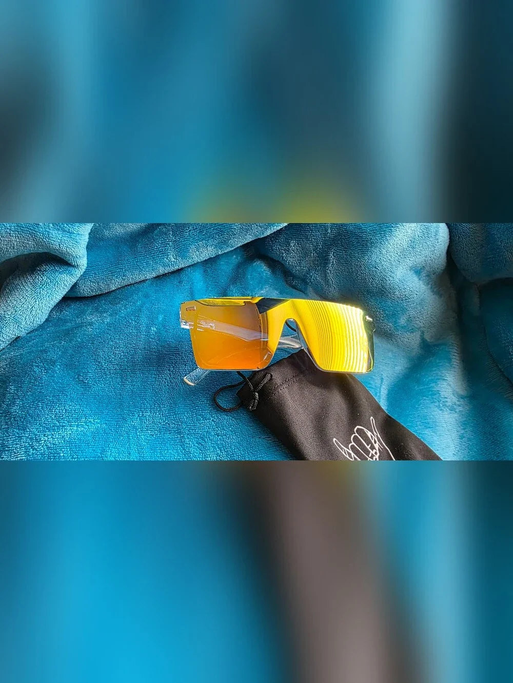 Far Out Neon Yellow- Mirrored Sport Sunglasses